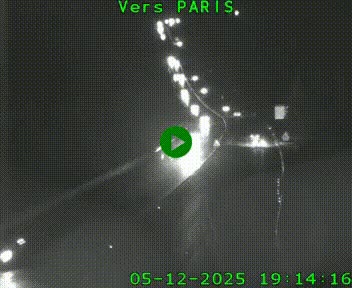 Caméra routière sur l'autoroute A20 à Bessines-sur-Gartempe. Vue orientée vers Paris