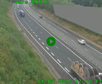 Caméra routière sur l'autoroute A20 à Saint-Pardoux-l'Ortigier, à la jonction avec l'A89. Vue orientée vers Paris