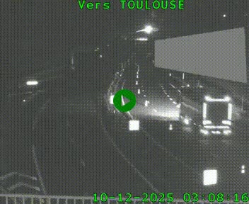 Caméra routière sur l'autoroute A20 à Noailles, en périphérie de Brive-la-Gaillarde. Vue orientée vers Toulouse