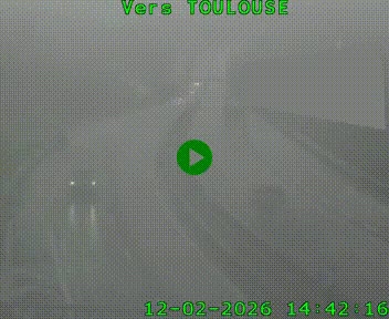 Caméra routière sur l'autoroute A20 à Noailles, en périphérie de Brive-la-Gaillarde. Vue orientée vers Toulouse