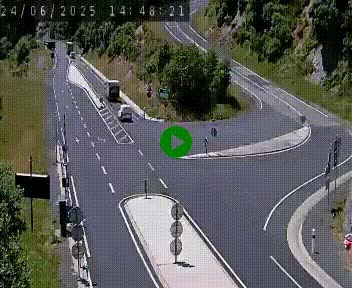 Webcam routière sur la N122 au niveau du Tunnel du Lioran. Vue de l'entrée côté Aurillac.