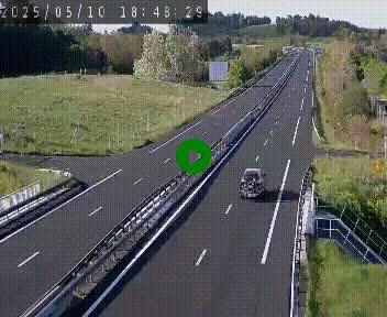 Caméra autoroutière France - A75, Coren, en direction de Montpellier