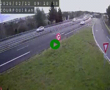 Caméra routière France - N109, Courpouiran - La plaine, en direction de Clermont l'Hérault, à la sortie de Montpellier