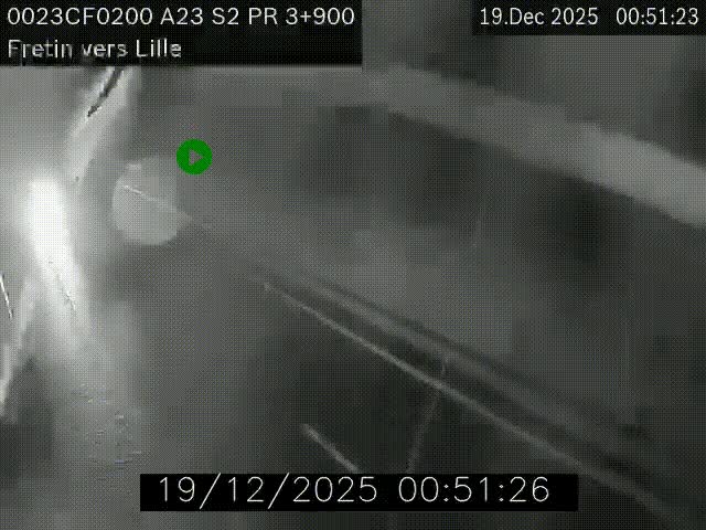 Webcam autoroute A23 à hauteur de Fretin. Vue orientée vers Lille