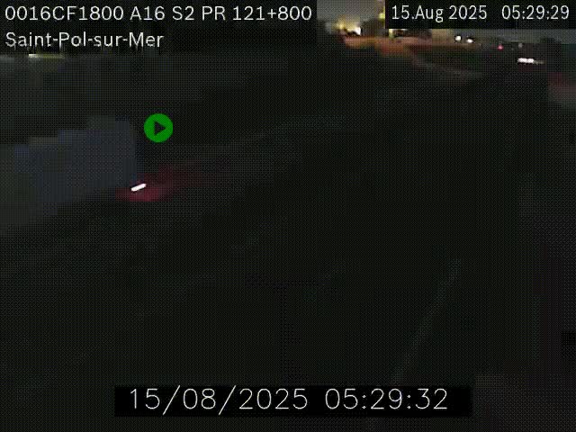 Webcam autoroute A16 à proximité de Dunkerque, à hauteur de la sortie Saint-Pol-sur-Mer. Vue orientée vers Calais