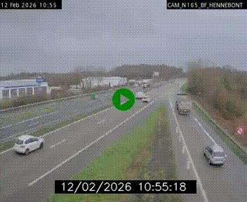 Webcam sur la N165 à hauteur de Hennebont, au nord de Lorient