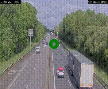 Webcam sur le périphérique de Nantes (N844) entre la Porte de Saint-Luce et la Porte d'Anjou, à l'est de la ville
