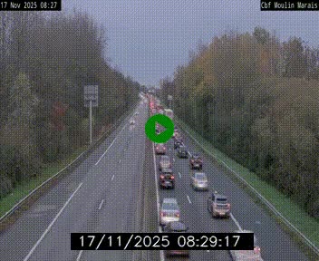 Webcam sur le périphérique de Nantes (N844) entre la Porte de Saint-Luce et la Porte d'Anjou, à l'est de la ville