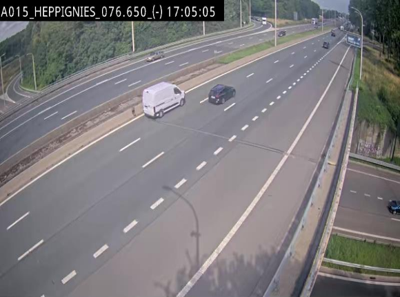 Webcam autoroute Belgique - Heppignies - E42 direction Namur - BK 76.4