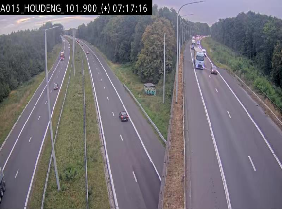 Webcam autoroute Belgique - Houdeng-Goegnies - Jonction E19/E42 direction Tournai/Mons - BK 101.85