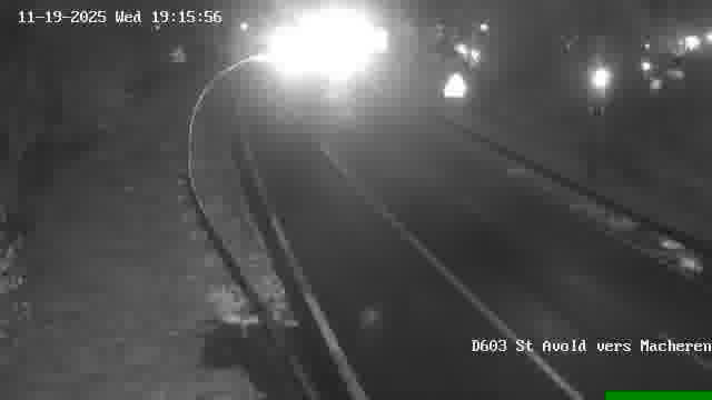 Webcam sur la D603 située à proximité de Saint-Avold. Vue orientée vers Macheren.