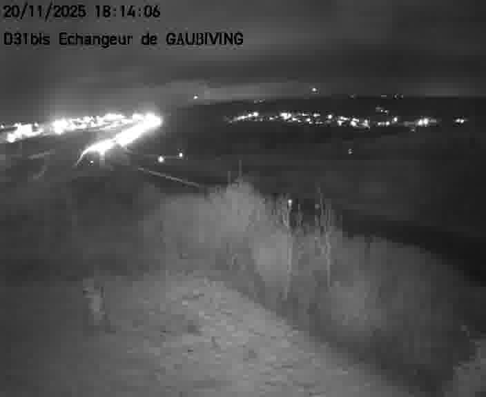 Dispositif d’observation sur D31bis (France) à Gaubiving, en direction de Sarreguemines, offrant une visualisation fiable des conditions de circulation.