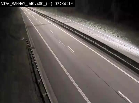 Webcam autoroute A26/E25 à hauteur de Manhay, après la jonction avec la N651 en direction de Liège - BK 40.4