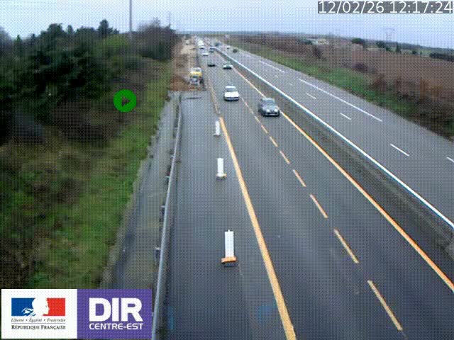 Webcam sur le contournement de Valence, sur la Nationale 7, à la jonction avec la N532, caméra orientée vers Grenoble