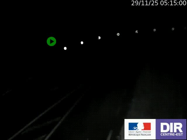 Webcam sur le col Pin Bouchain, vue orientée vers Roanne, en provenance de Lyon sur la nationale 7 (N7)