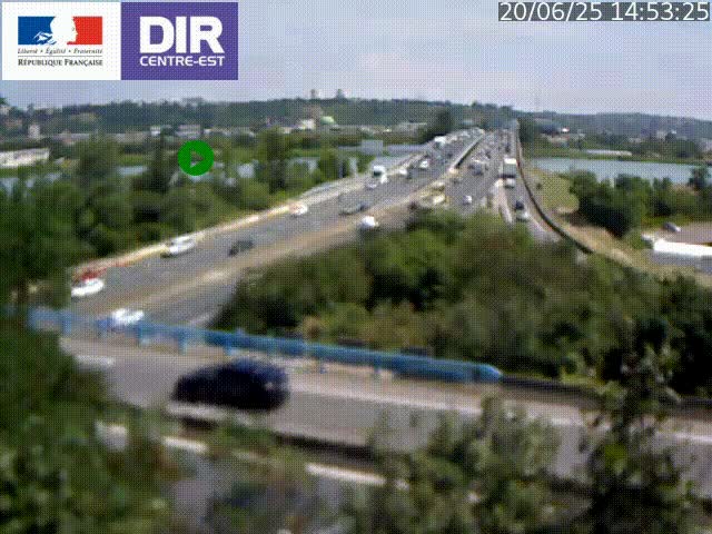 Webcam autoroute sur A450 à Pierre-Bénite en direction de Lyon et de l'autoroute A7