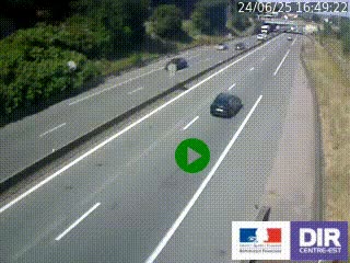 Caméra autoroutière sur l'A47 à hauteur de Givors, a proximité de Lyon. La webcam est orientée vers Lyon