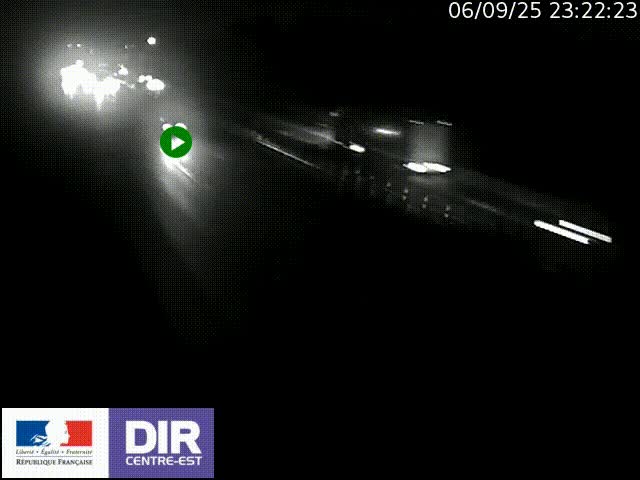 Caméra trafic à la jonction entre l'A46 (Rocade-est de Lyon) et l'A42 à hauteur de Vault-en-Velin en direction de Marseille
