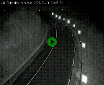 Webcam en haut de la Côte des Carreaux sur la N31 à Avesnes-en-Bray. Vue orientée vers Rouen