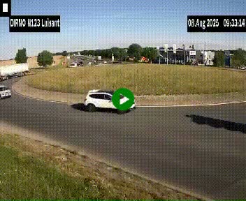 Webcam en périphérie de Chartres sur la N123, à hauteur de Luisant. Vue orientée vers Chartres