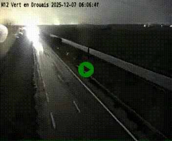 Webcam à hauteur de Vert-en-Drouais sur la N12, en périphérie de Dreux. Vue orientée vers Alençon