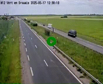 Webcam à hauteur de Vert-en-Drouais sur la N12, en périphérie de Dreux. Vue orientée vers Alençon