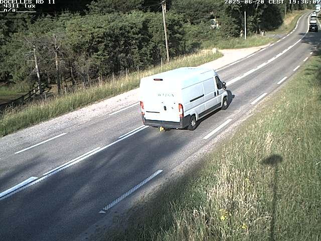 Webcam à 424 mètres d'altitude dans la Tranchée de Docelles dans les Vosges, à proximité d'Epinal sur la route de Gerardmer (D11)