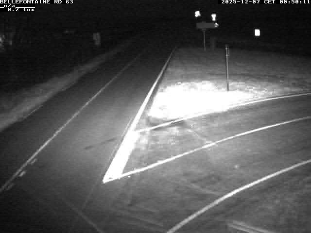 Webcam à Bellefontaine dans les Vosges à 552 mètres d'altitude sur la D63, à la jonction avec la D20A
