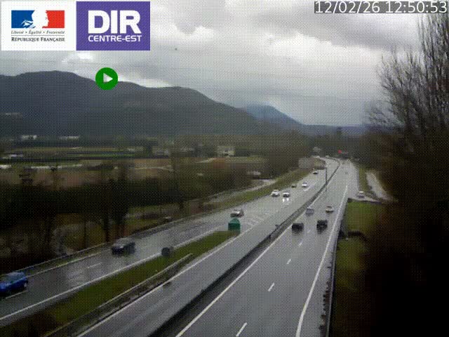 Caméra trafic à Meylan sur la Rocade-Sud de Grenoble en direction d'Aix-en-Provence