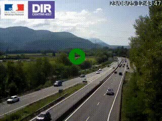 Caméra trafic à Meylan sur la Rocade-Sud de Grenoble en direction d'Aix-en-Provence