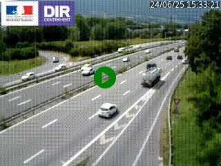 Caméra routière à hauteur de la sortie 15 Chambéry-centre au PK 4,103 en direction d'Albertville