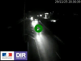 Caméra autoroute sur A6 - Valvert, près de Lyon, en direction de Paris, à hauteur de la sortie 36 Porte du Valvert