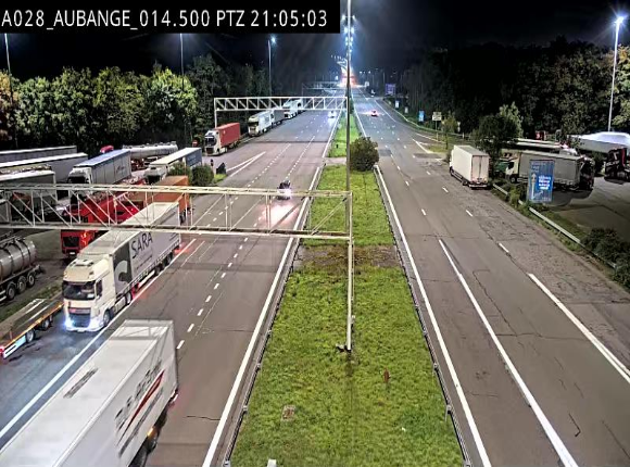 Webcam autoroute Belgique - Aubange - A28 direction Arlon - BK 14