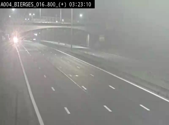 Webcam à Wavre, à hauteur de la sortie 5 Bierges. Vue orientée vers Namur