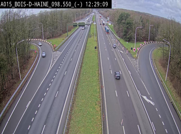 Webcam autoroute Belgique - Bois d'Haine - E42 - BK 98.6