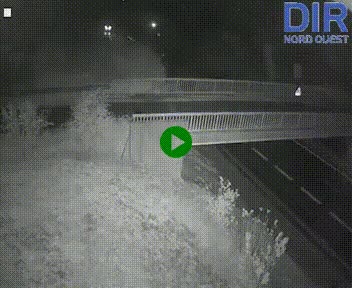 Webcam sur A84 à hauteur de Pont-Farcy, au niveau du pont autoroutier sur la Vire, au sud de Saint-Lô