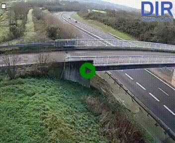 Webcam sur A84 à hauteur de Pont-Farcy, au niveau du pont autoroutier sur la Vire, au sud de Saint-Lô