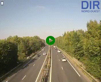 Webcam sur le périphérique de Caen (N814) à l'est de la ville, à Mondeville hauteur de la sortie 2, Presqu'île-Rives de l'Orne, au bout de l'autoroute A13
