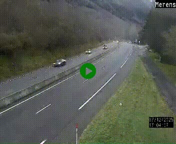 Webcam dans les Pyrénées à hauteur de Mérens-les-Vals sur N320, en direction de Pas de la Casa (Andorre)