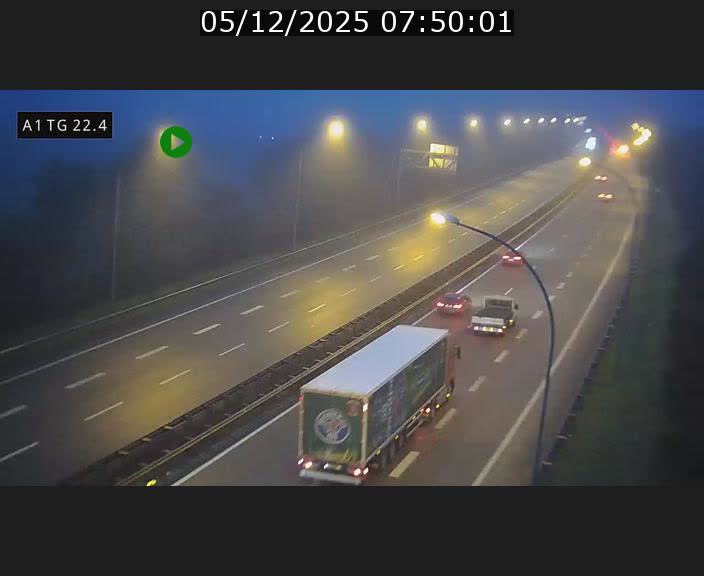 Traffic live webcam Luxembourg Flaxweiler - A1 direction Luxembourg - BK 22.4