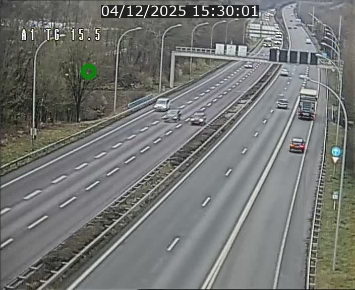 Traffic live webcam Luxembourg Munsbach - A1 direction Luxembourg - BK 15.5