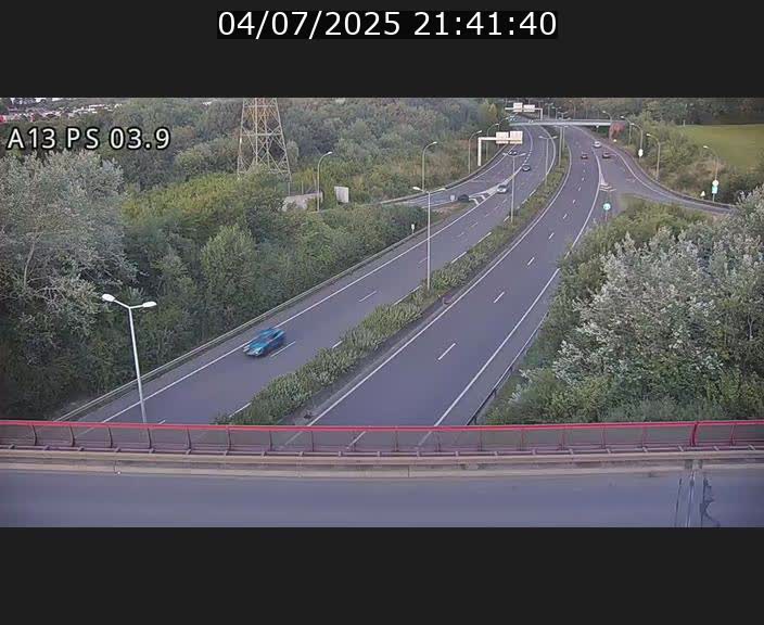 Traffic live webcam Luxembourg Ehlerange - A13 direction Esch-sur-Alzette - BK 6.8