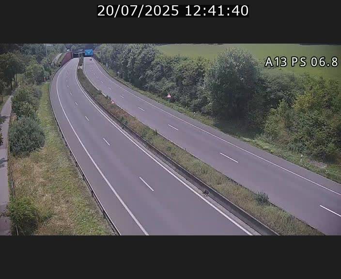 Traffic live webcam Luxembourg Ehlerange - A13 direction Esch-sur-Alzette - BK 6.8