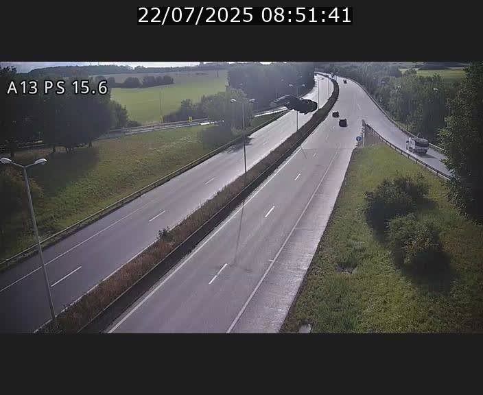 Traffic live webcam Luxembourg Kayl - A13 direction Dudelange - BK 15.6
