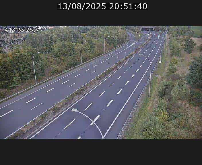 Traffic live webcam Luxembourg Frisange - A13 direction Allemagne - BK 26