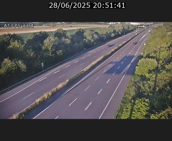 Webcam trafic sur A13 à hauteur de Mondorf-les-Bains en direction d'Altwies