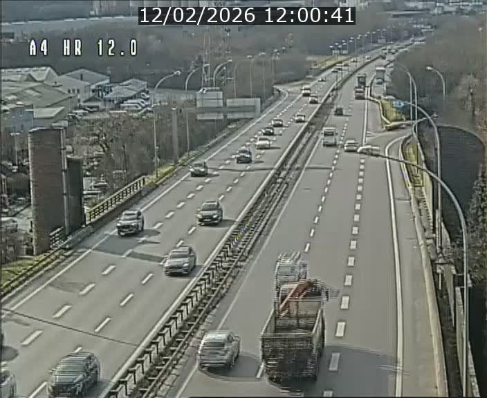 Traffic live webcam Luxembourg Jonction Foetz - A4 - BK 12.0 - direction Esch sur Alzette