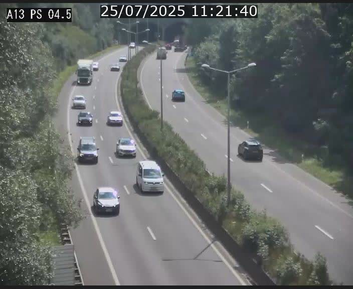 Traffic live webcam Luxembourg Differdange - A13 direction Esch-sur-Alzette - BK 4.5