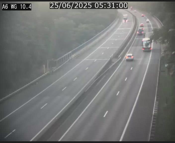 Traffic live webcam Luxembourg Mamer - A6 - BK 10.4 - direction Luxembourg/France/Allemagne