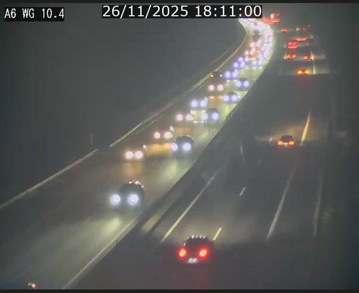 Traffic live webcam Luxembourg Mamer - A6 - BK 10.4 - direction Luxembourg/France/Allemagne